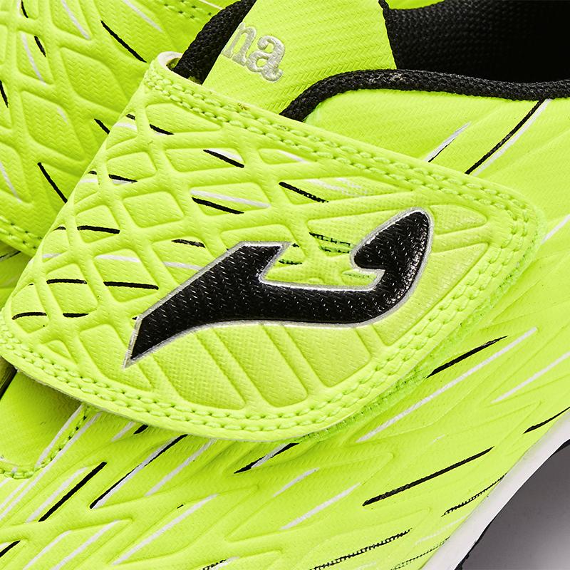 兒童碎釘魔術貼足球鞋 ARMOUR - TF【 螢光綠黑色】