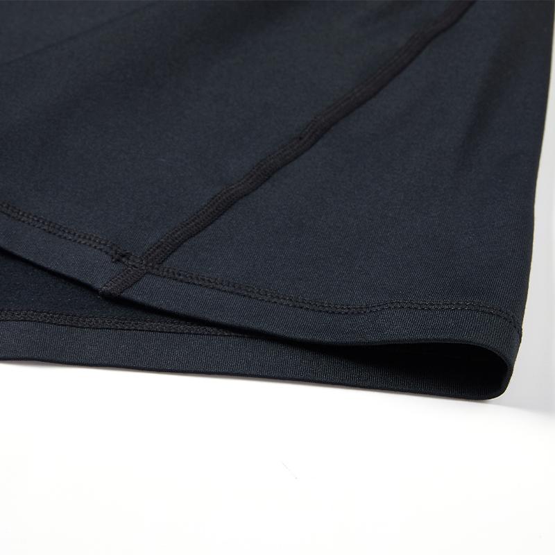 男子 高彈緊身加絨長袖【黑色】