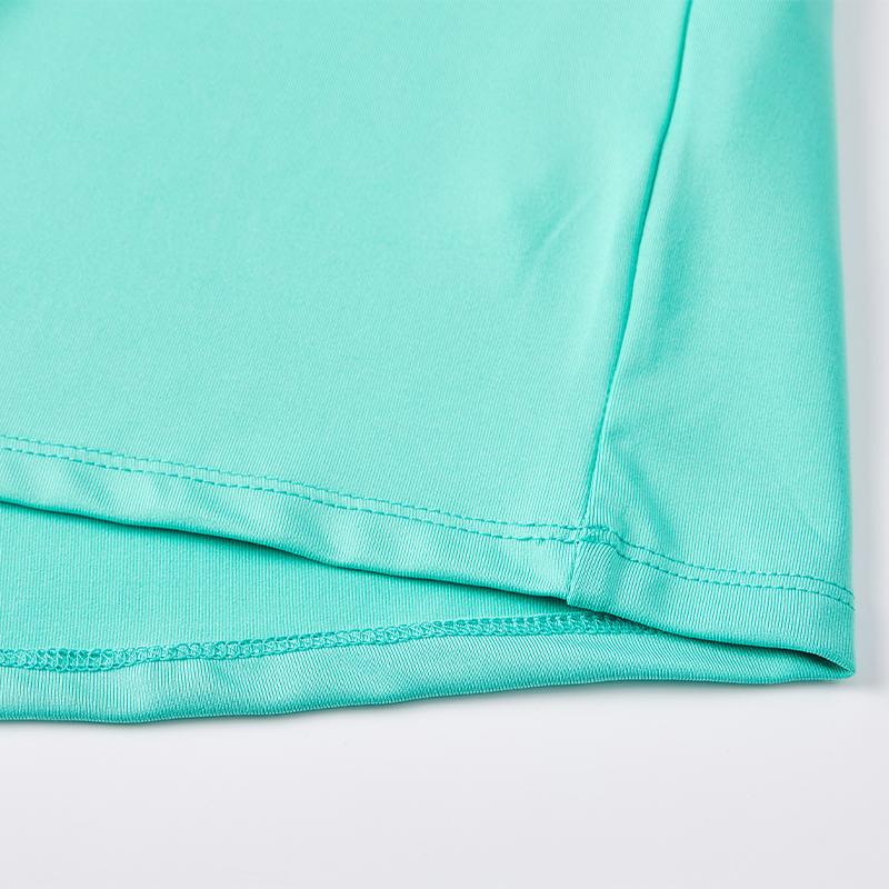 兒童半拉鍊訓練長袖衫【湖綠色】