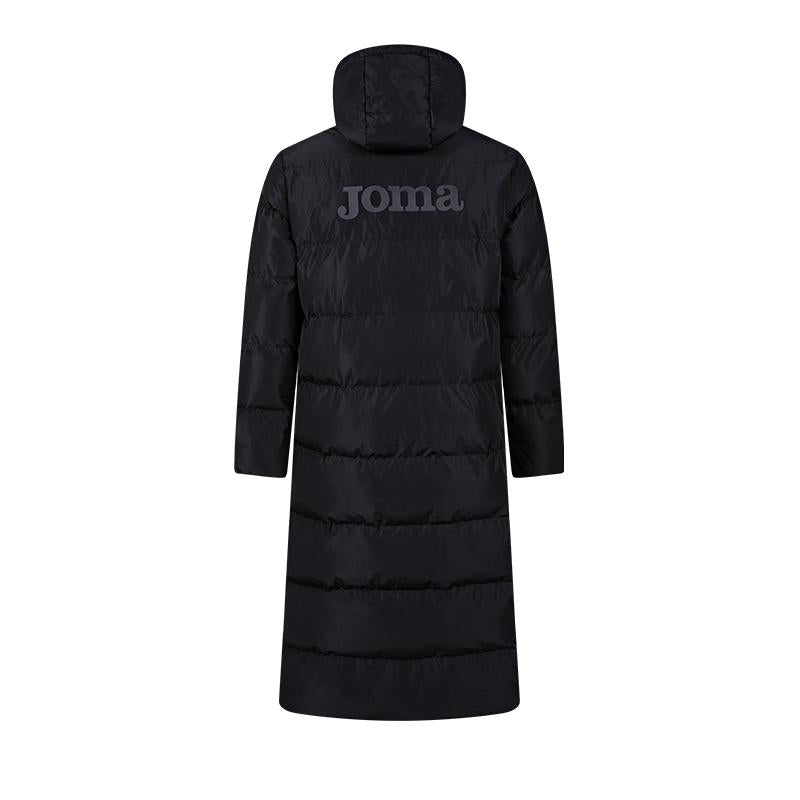 Men's long hooded cotton jacket (black/navy blue)