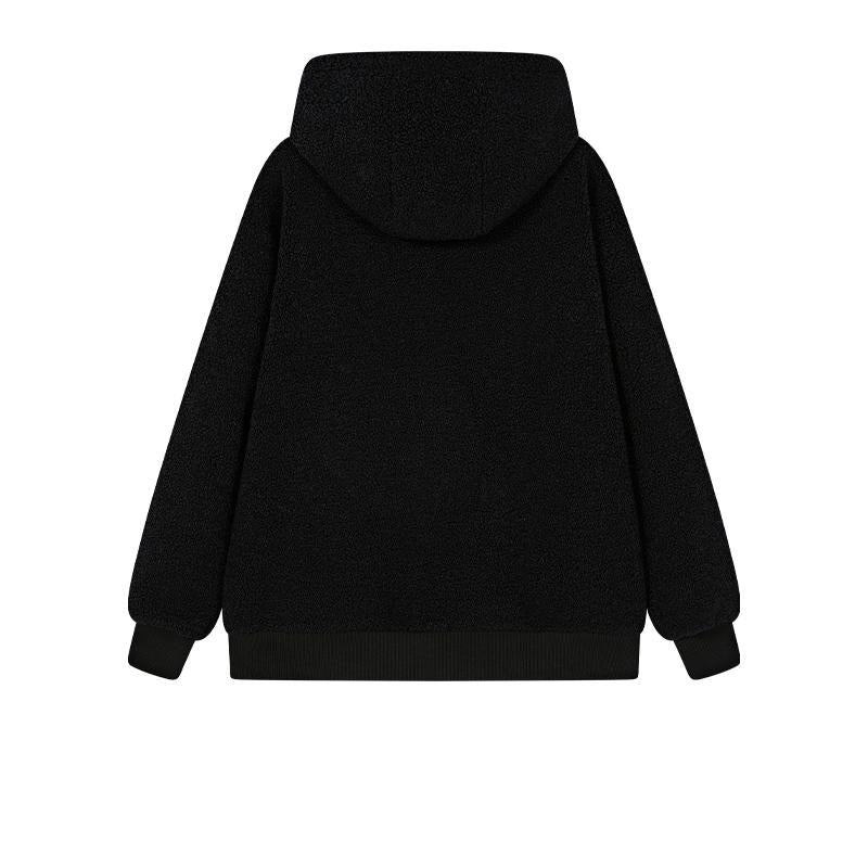 男女同款針織外套 (黑/淺米色)