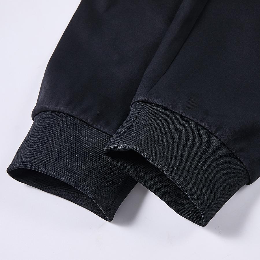 男子針織收腿長褲 【黑色】