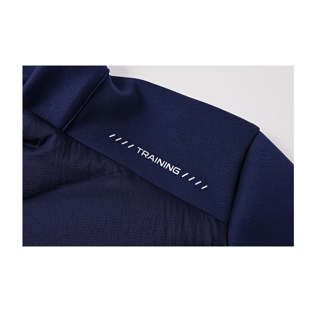 男裝短款針織拼接羽絨外套 【黑色/深藍】