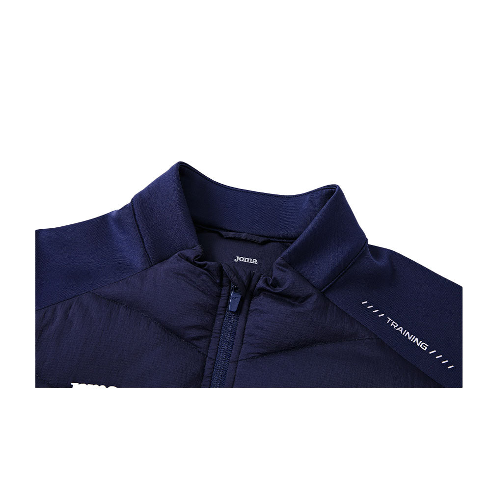 男裝短款針織拼接羽絨外套 【黑色/深藍】