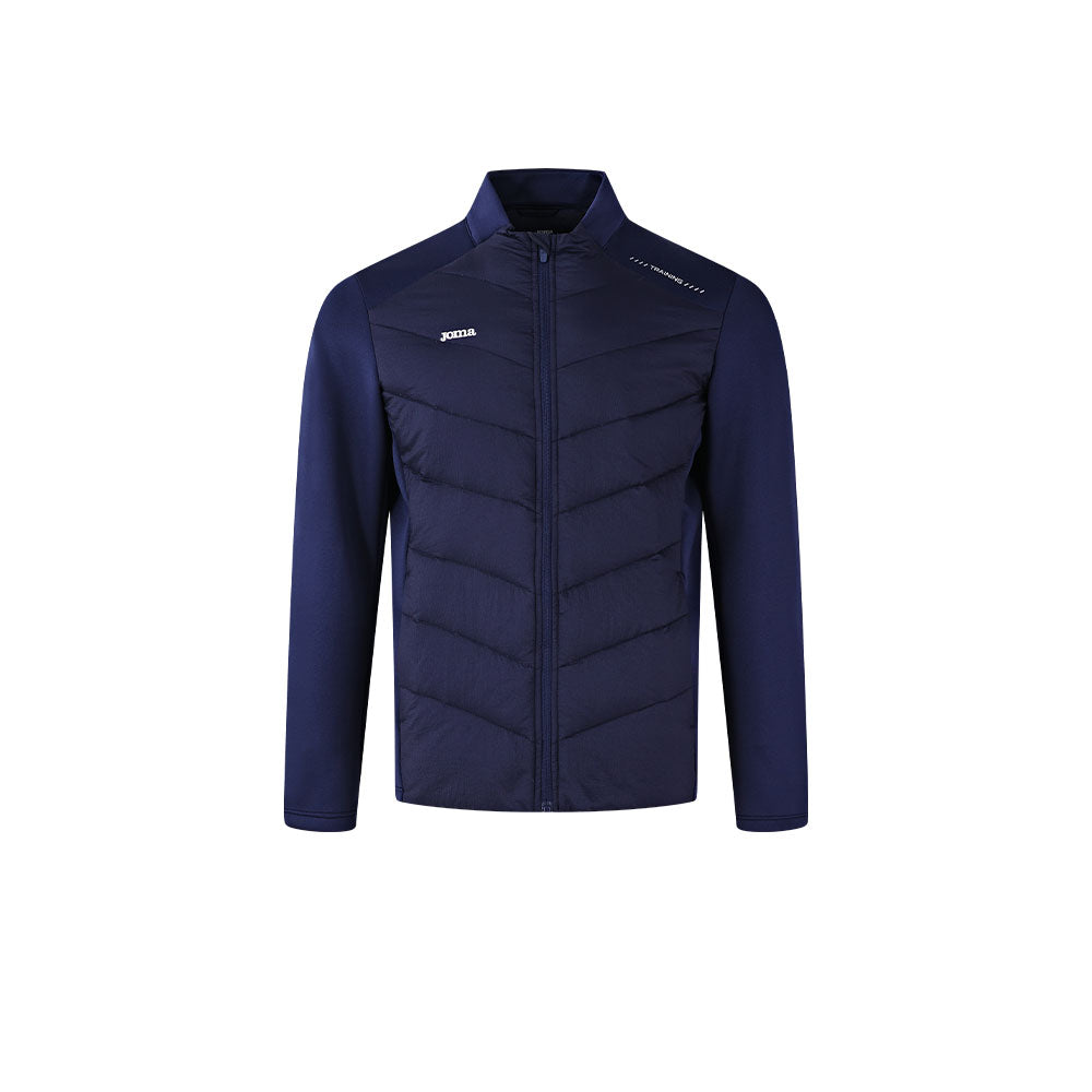 男裝短款針織拼接羽絨外套 【黑色/深藍】