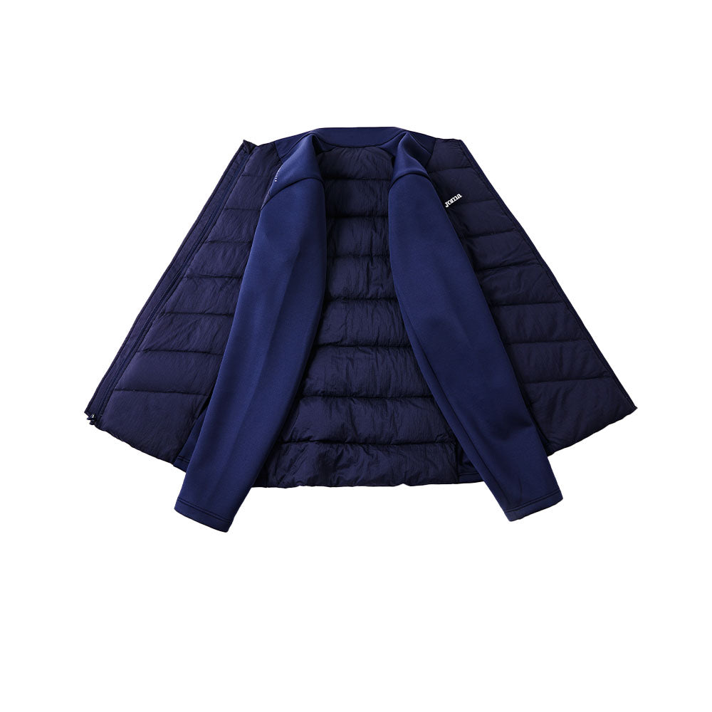 男裝短款針織拼接羽絨外套 【黑色/深藍】