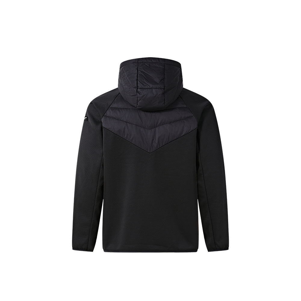 男裝針織連帽羽絨外套 【黑色/白色】