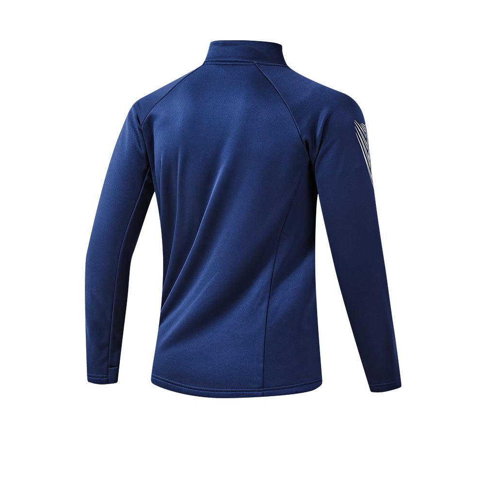 男裝反絨半拉鏈訓練長袖