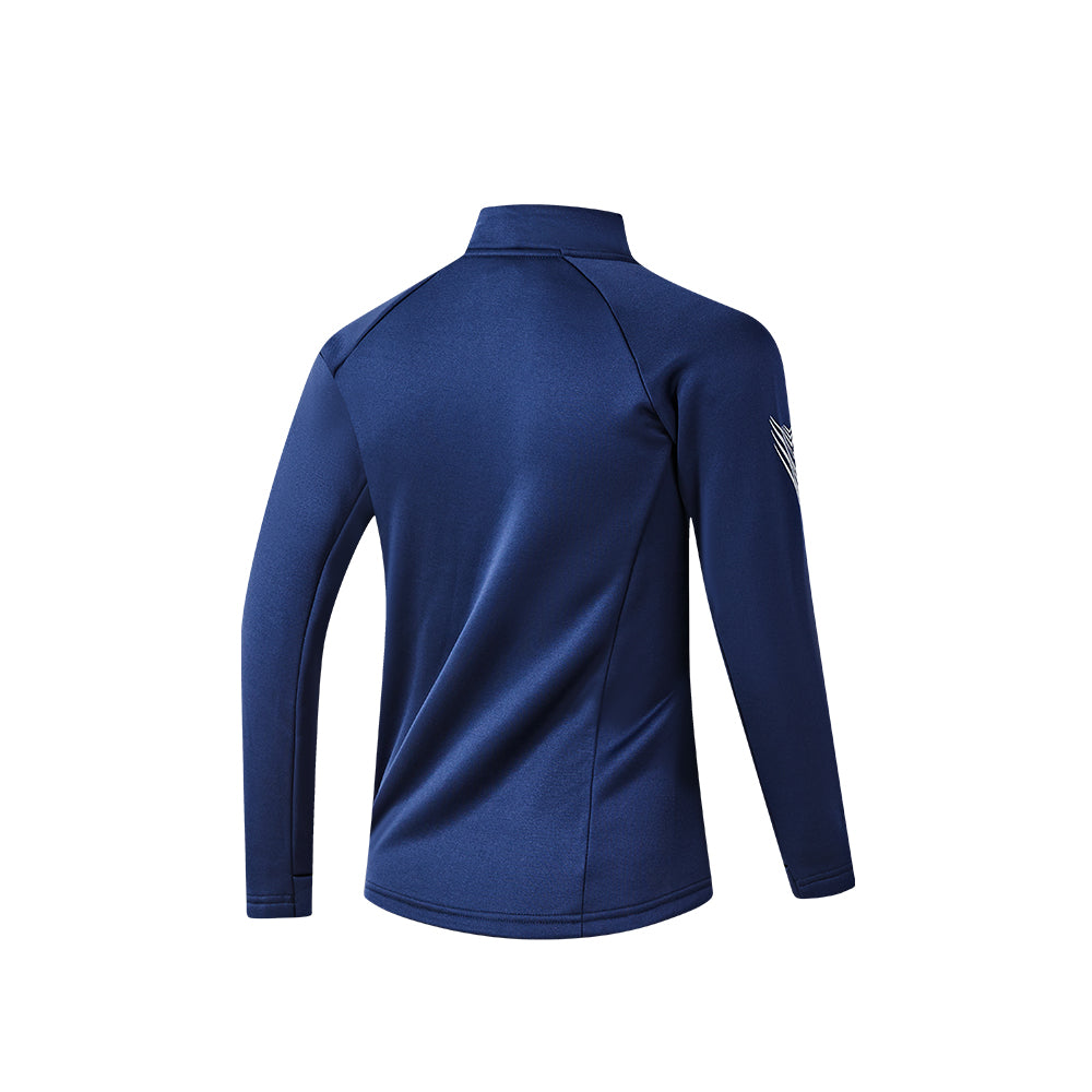 男裝反絨半拉鏈訓練長袖