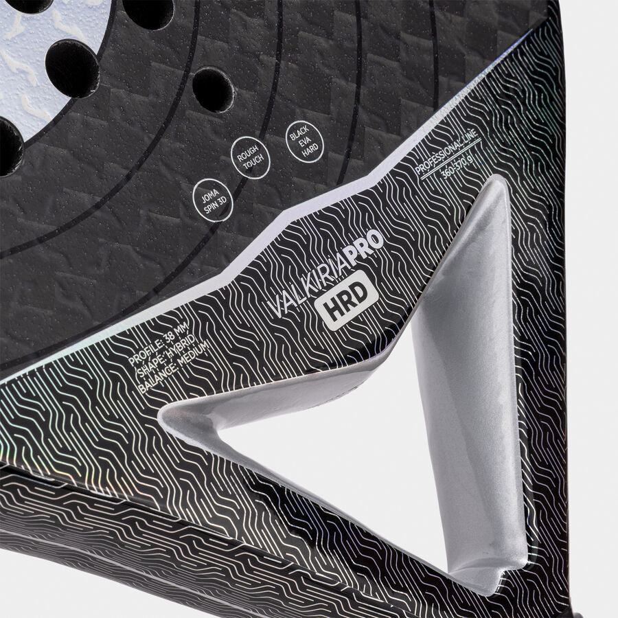 Joma Valkiria Pro HRD Padel Racket｜Black / Grey
