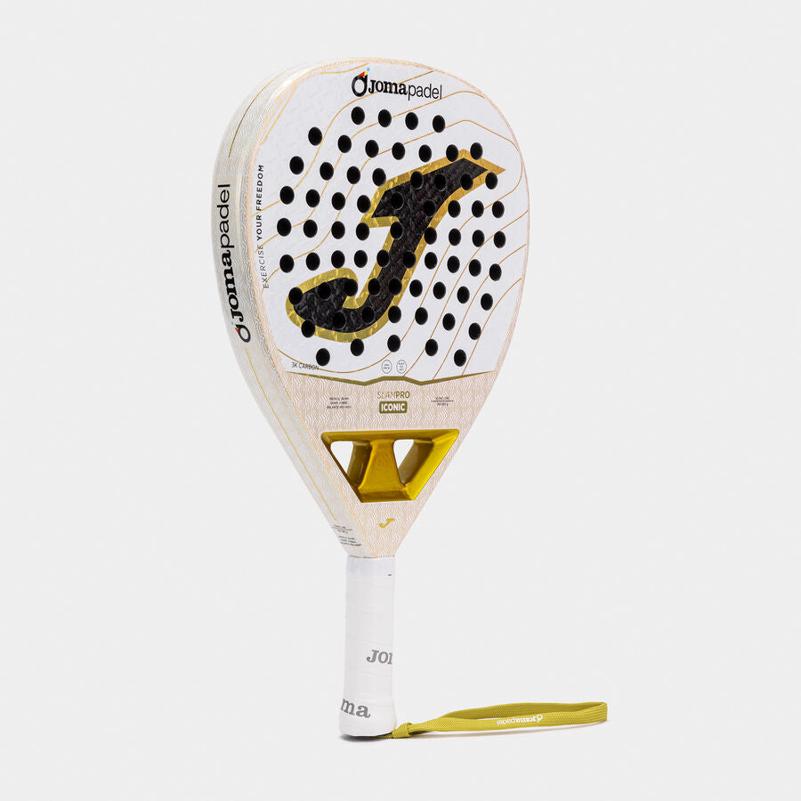 Joma Slam Pro Iconic Padel Racket｜White / Gold