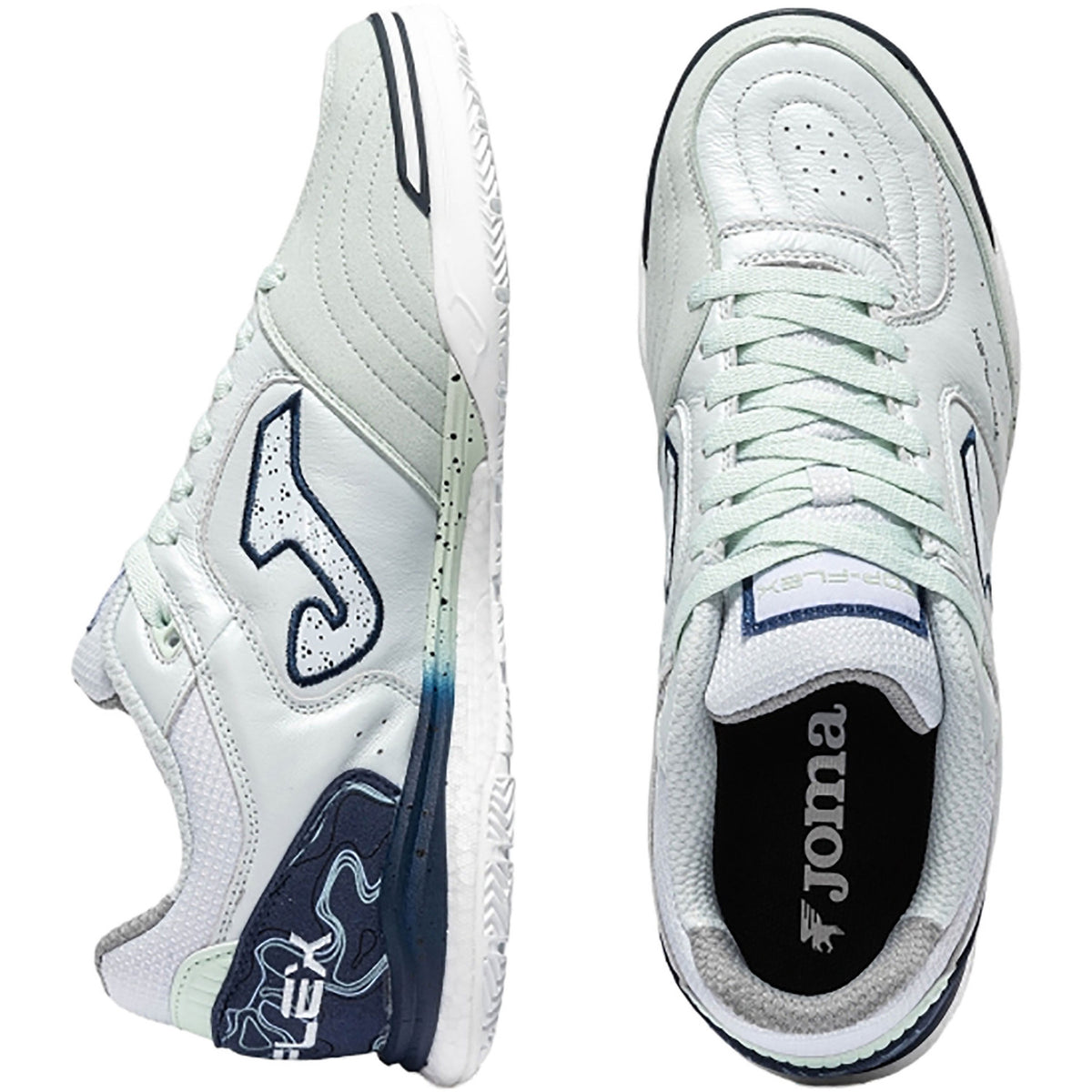 TOP FLEX REBOUND Men’s / Women’s Indoor Football Shoes 2026｜White / Dark Blue