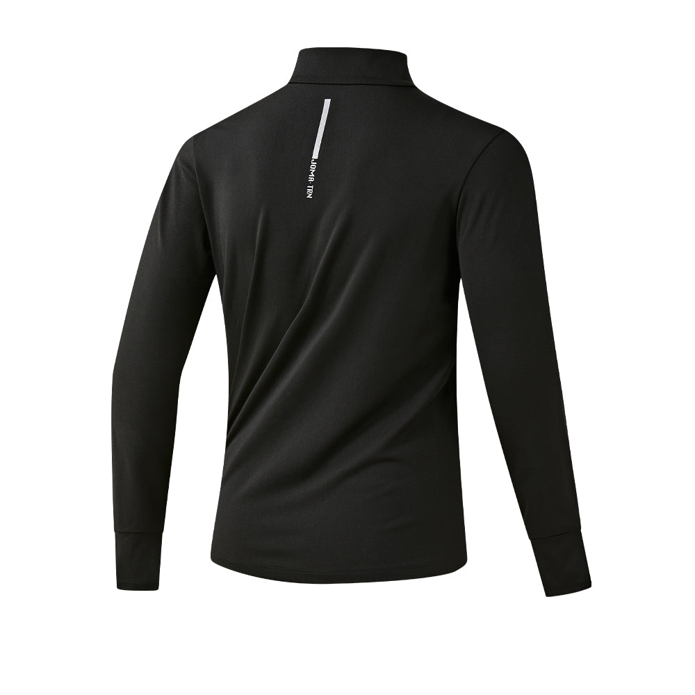 男裝反絨半拉鏈訓練長袖