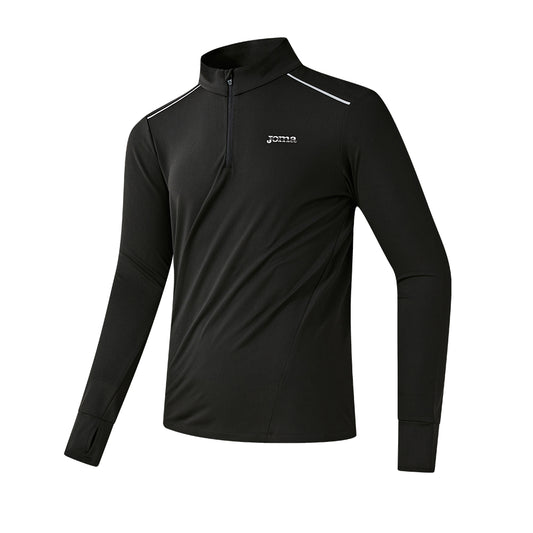 男裝反絨半拉鏈訓練長袖