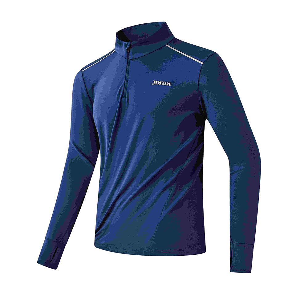 男裝反絨半拉鏈訓練長袖