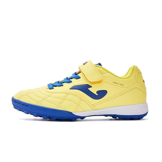 兒童碎釘魔術貼足球鞋 LIGA T1 - TF【瑩光黃色】