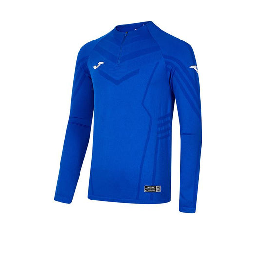 Men's one-piece woven half-zip long sleeves [royal blue]