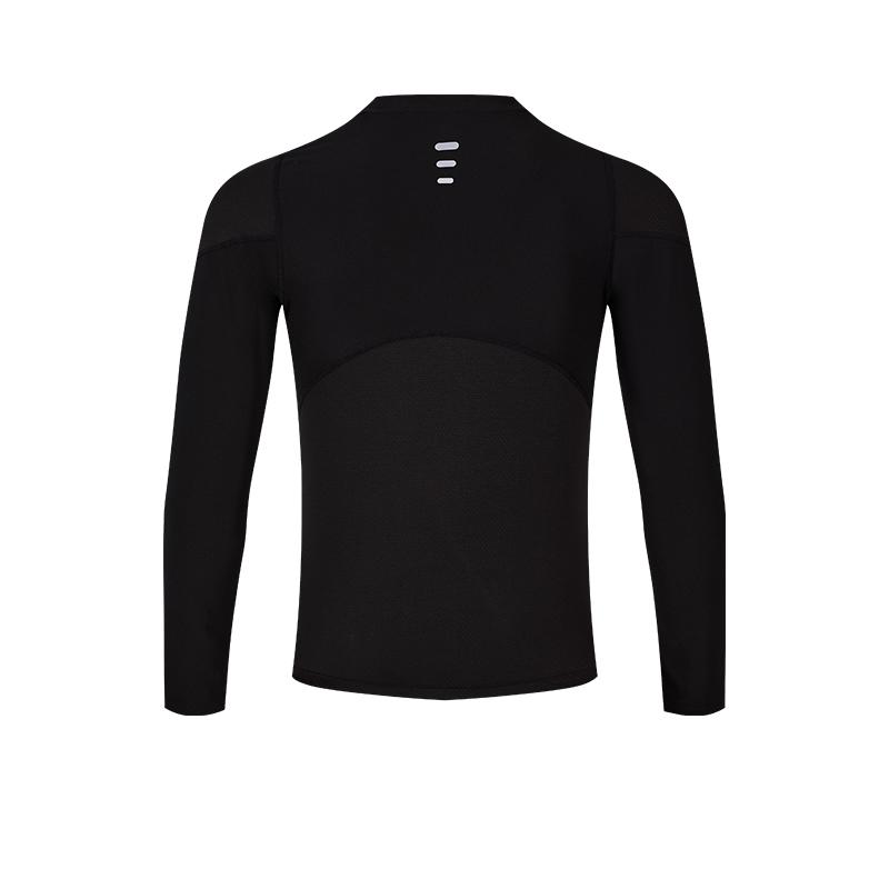 男子 拇指扣緊身長袖【黑色】