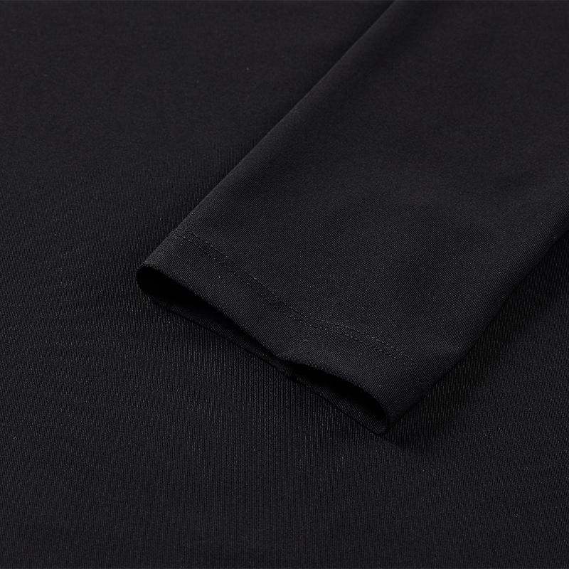男子 拇指扣緊身長袖【黑色】