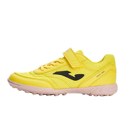 Children's Velcro spiked soccer shoes CHASER - TF (lemon yellow)