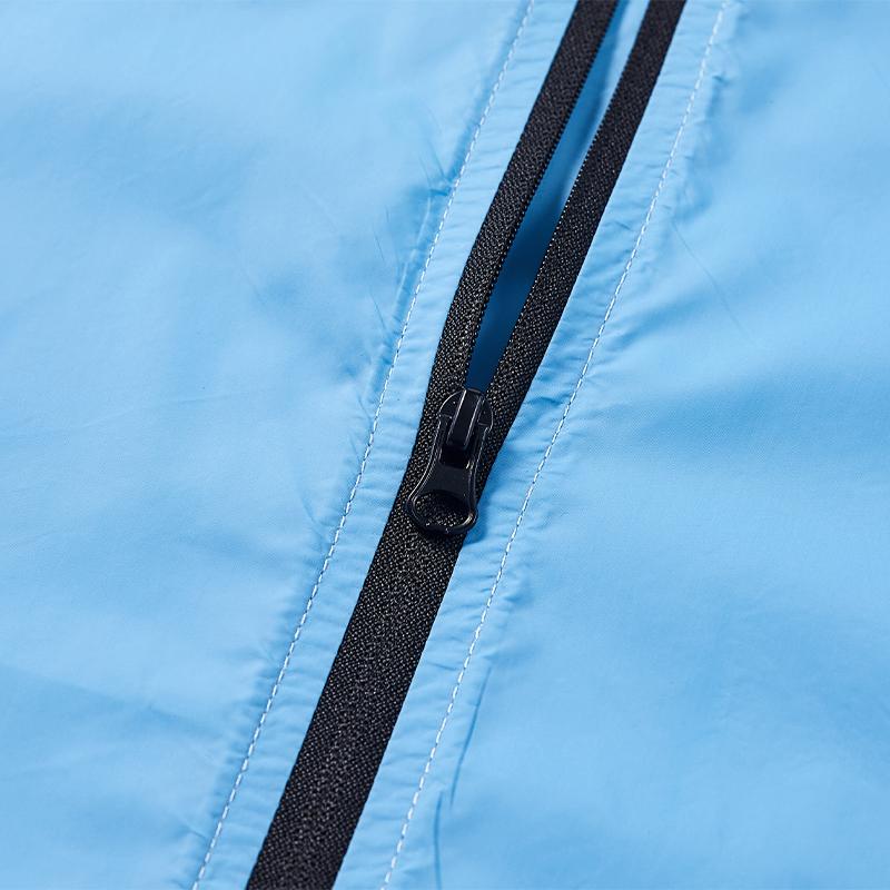 男子輕薄防曬運動外套【淺藍色】