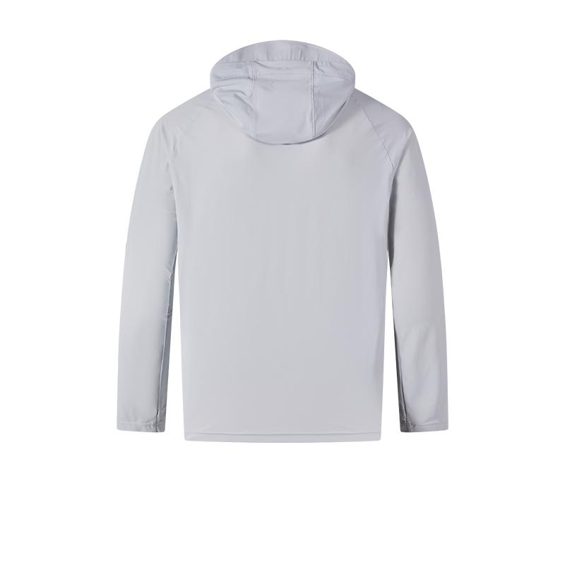 男子針織透氣冰感防曬外套【灰色】