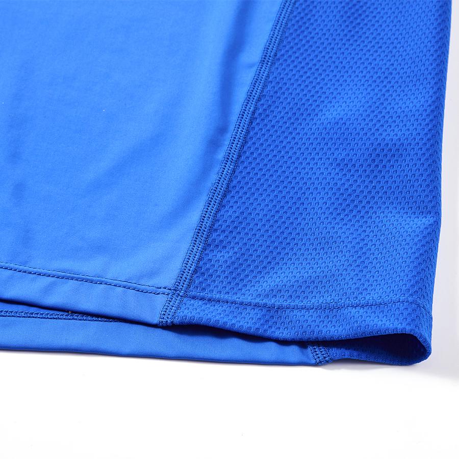 男子UPF50+安全防曬運動短袖【藍色】