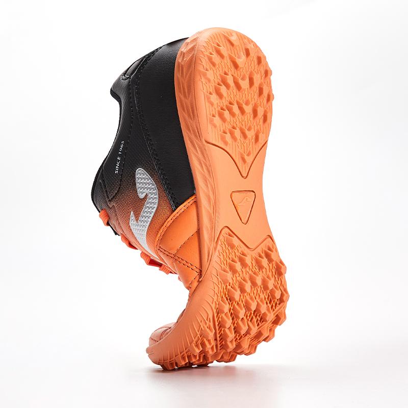 兒童碎釘足球鞋 LIGA T1 - TF 【黑橙】