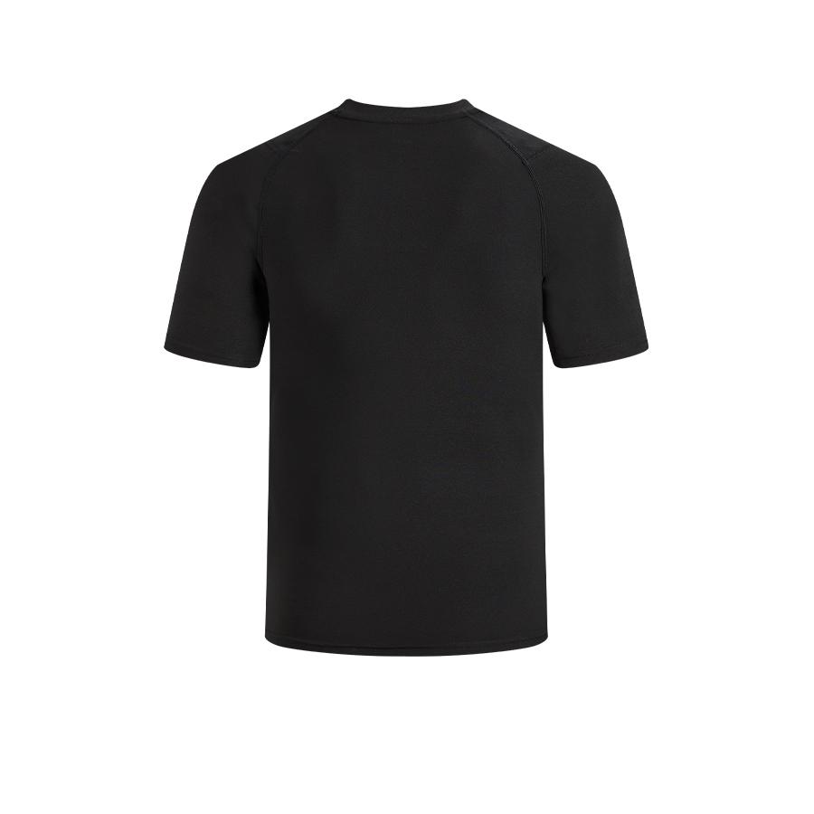 Men's breathable quick-drying tight-fitting short-sleeved shirt [black] 