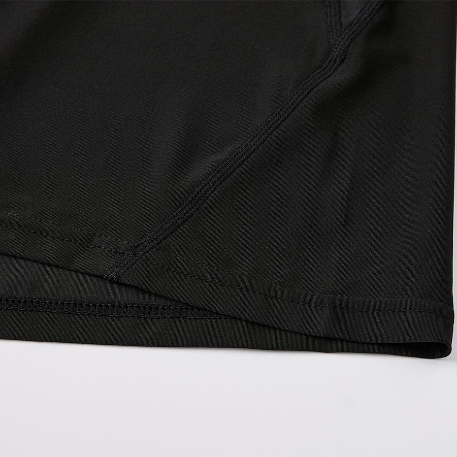 Men's breathable quick-drying tight-fitting short-sleeved shirt [black] 