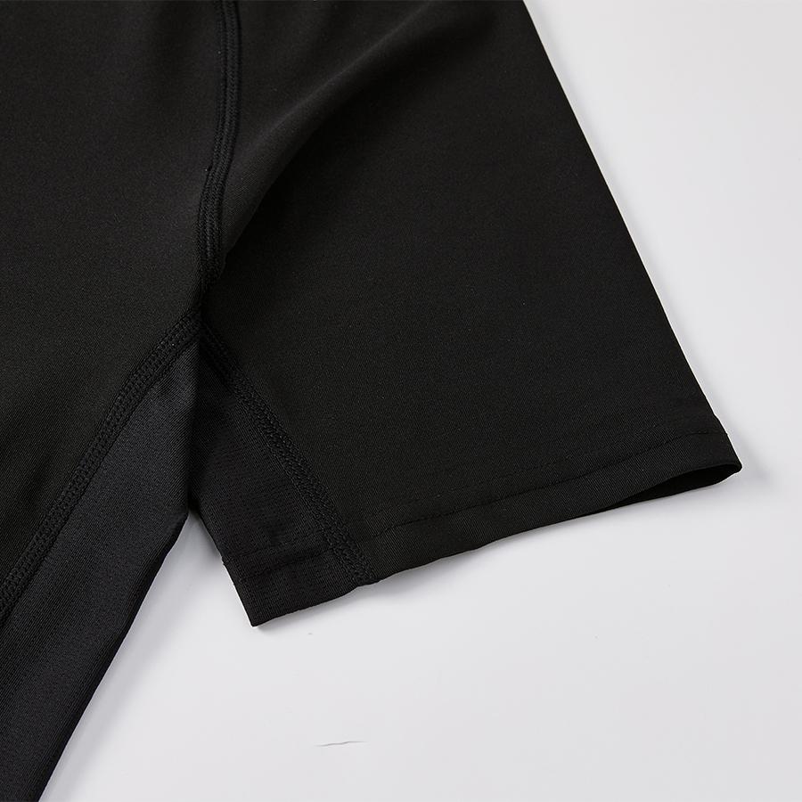 Men's breathable quick-drying tight-fitting short-sleeved shirt [black] 