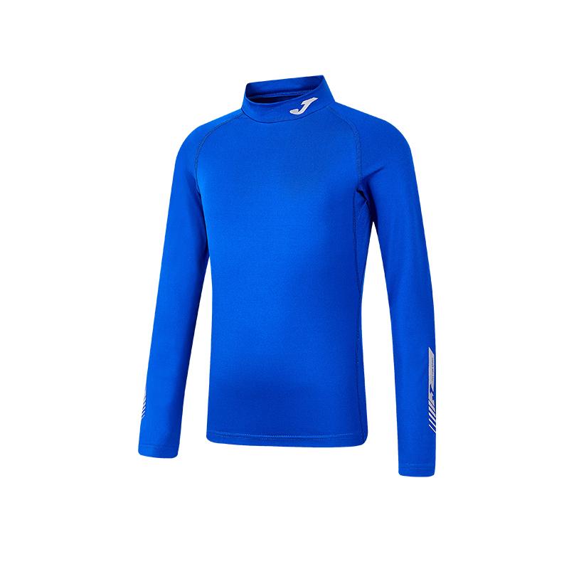 兒童中領緊身長袖衫【藍色】