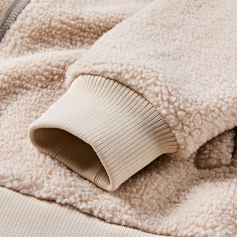 男女同款針織外套 (黑/淺米色）