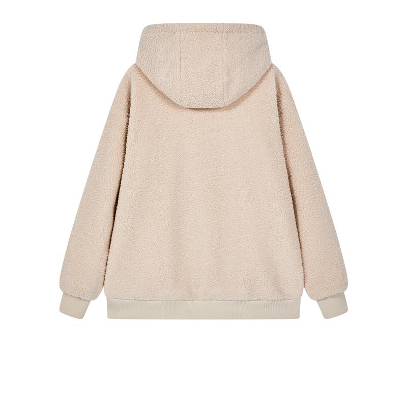 男女同款針織外套 (黑/淺米色）