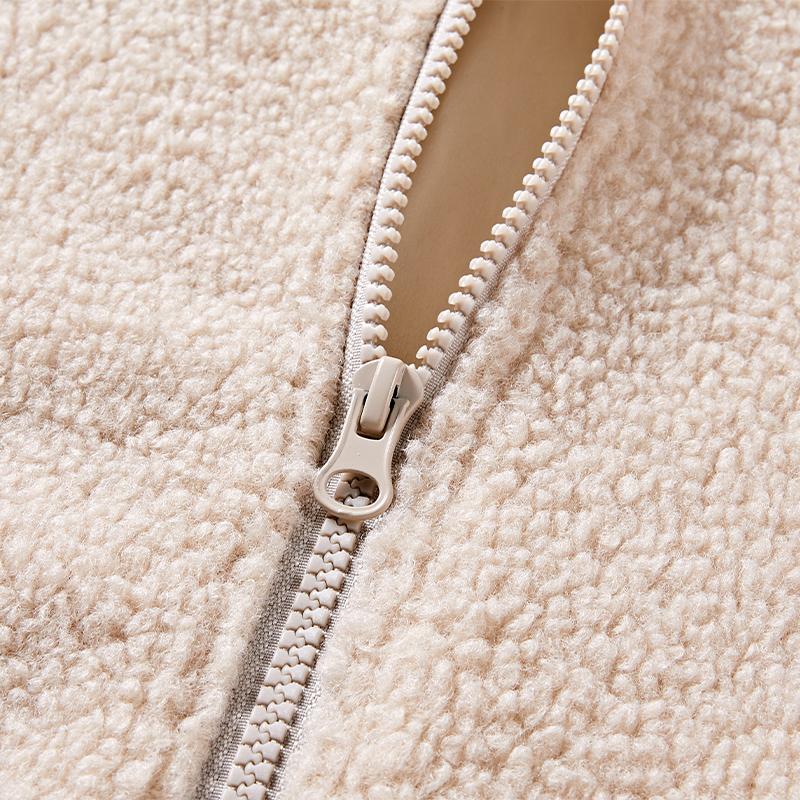 男女同款針織外套 (黑/淺米色）