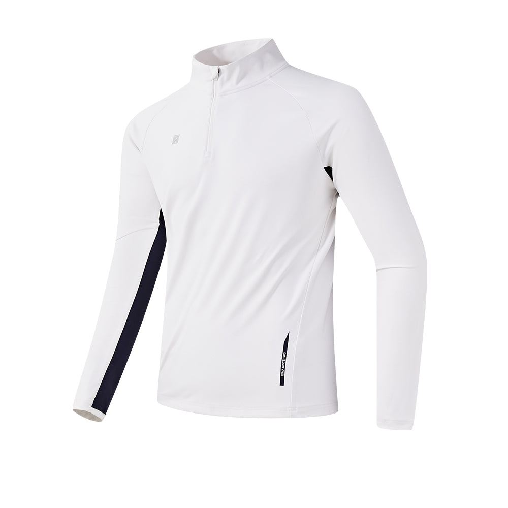 男裝半拉鏈長袖T恤