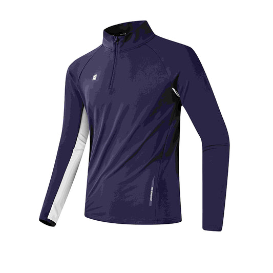 男裝半拉鏈長袖T恤