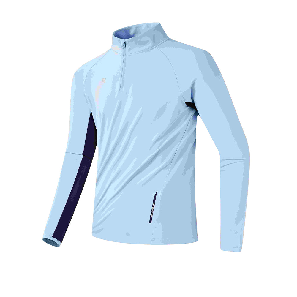 男裝半拉鏈長袖T恤