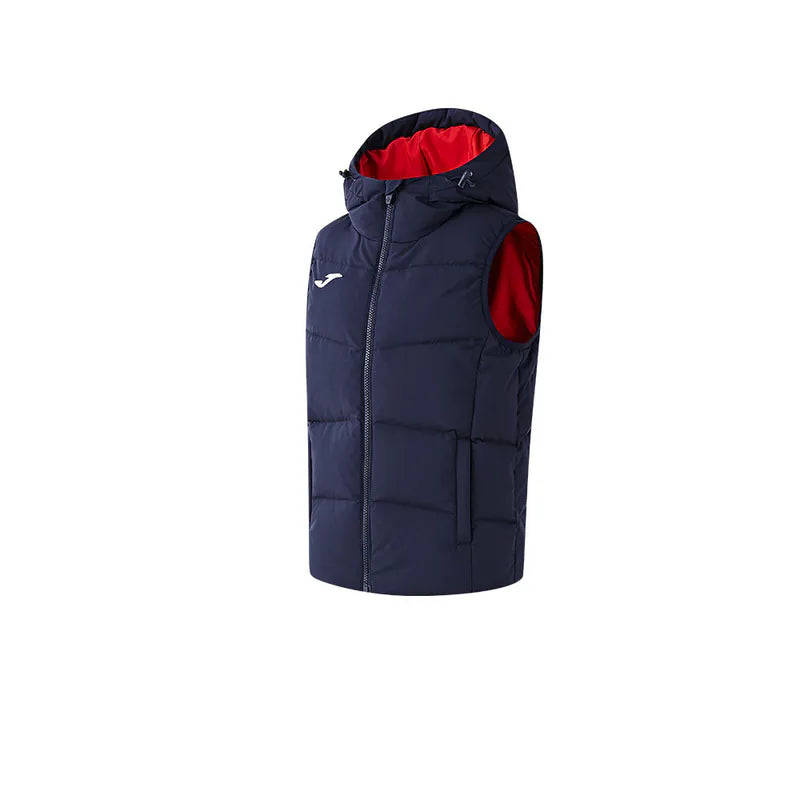 Children's Hooded Down Vest ~ Comprehensive Sports Series [Navy Blue/Black]