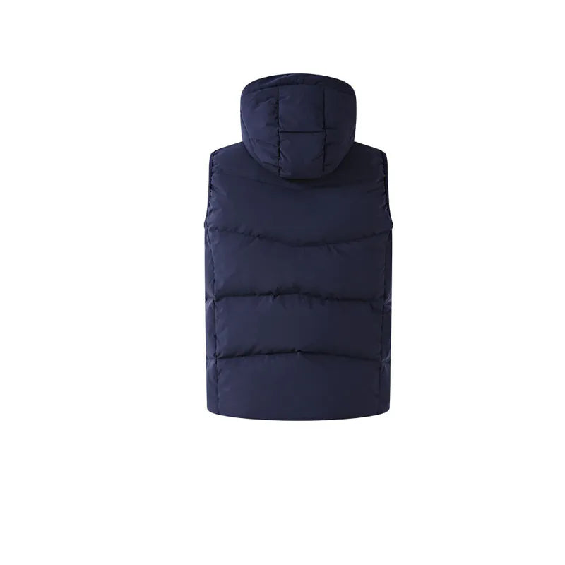 Children's Hooded Down Vest ~ Comprehensive Sports Series [Navy Blue/Black]