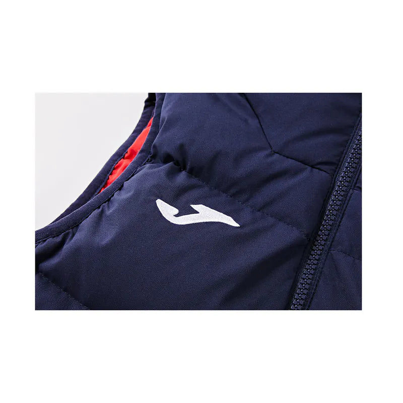 Children's Hooded Down Vest ~ Comprehensive Sports Series [Navy Blue/Black]