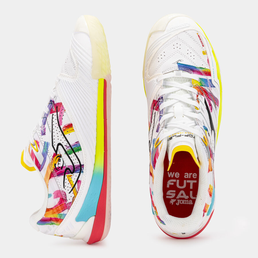 Futsal Shoes｜Top Flex Ultimate 26【White Multicolor】 – JOMA