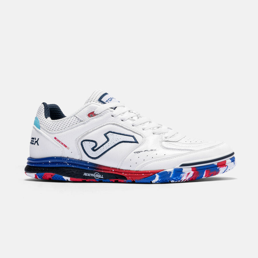 Futsal Shoes｜TOP FLEX REBOUND【White / Red Blue】