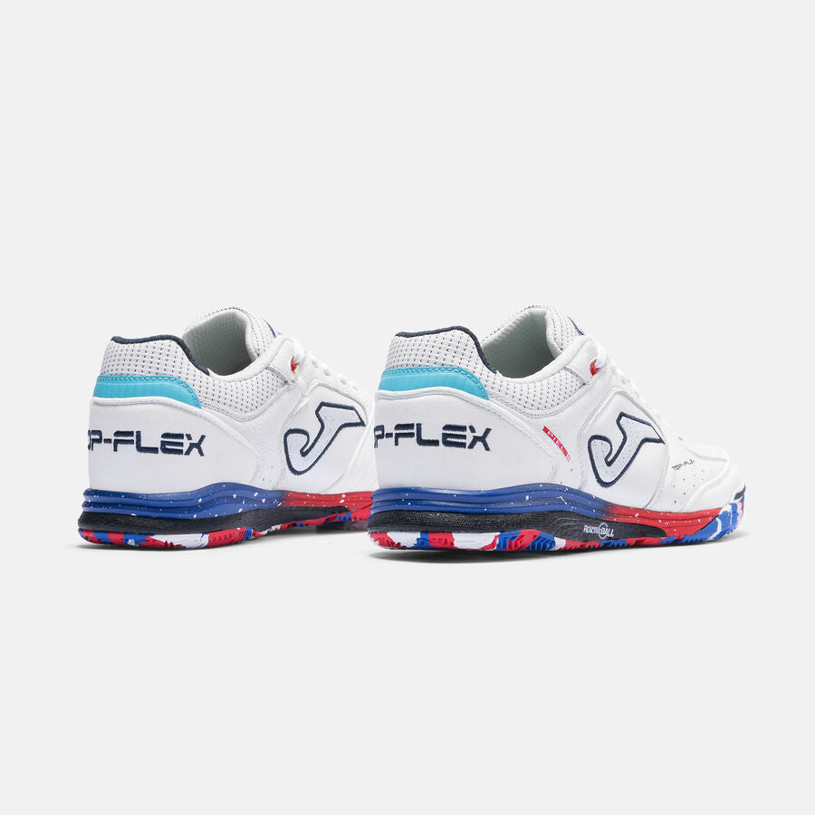 Futsal Shoes｜TOP FLEX REBOUND【White / Red Blue】