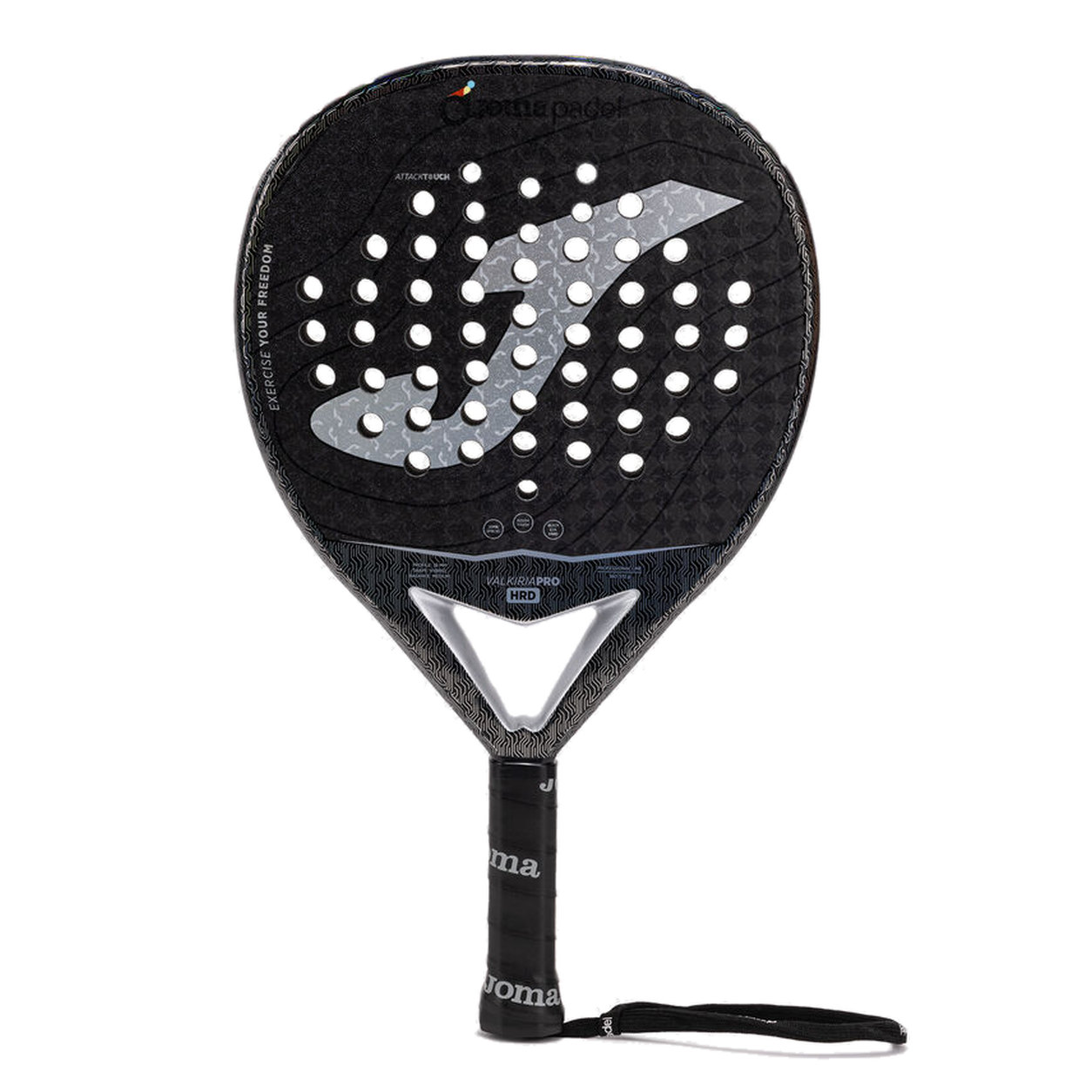 Joma Valkiria Pro HRD Padel Racket｜Black / Grey